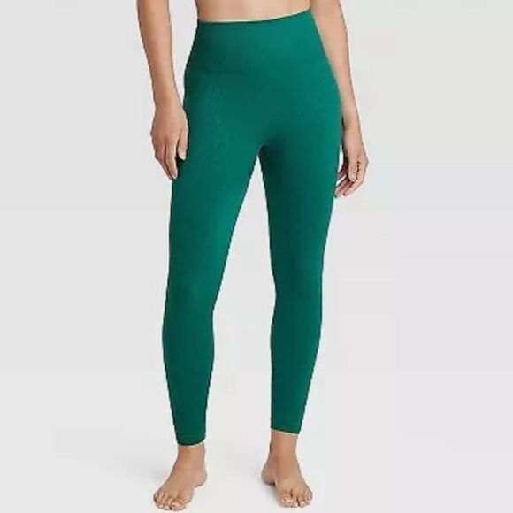 NWT JoyLab Women’s Green 7/8 Length Textured High-Rise Leggings, Size XXS, NWT - Picture 1 of 10